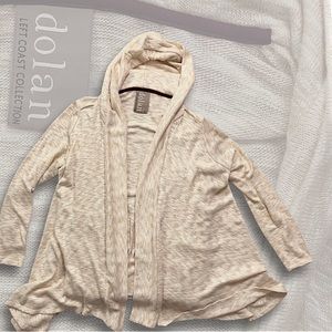 Anthropologie Dolan Left Coast Collection Slubbed Hooded Cardigan